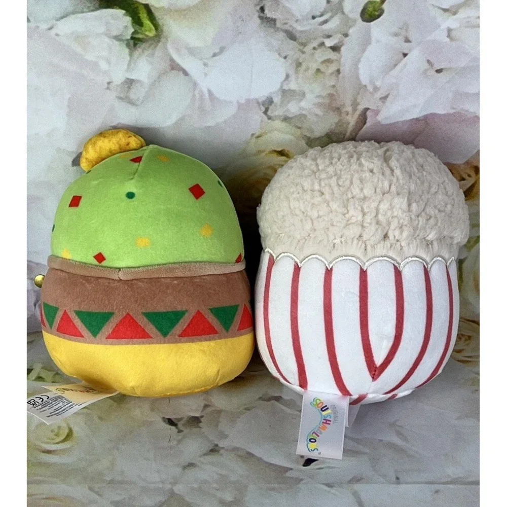 Squishmallow Food Gideon the Guacamole Arnel The Popcorn Bucket 5.5 Inch Lot 2
